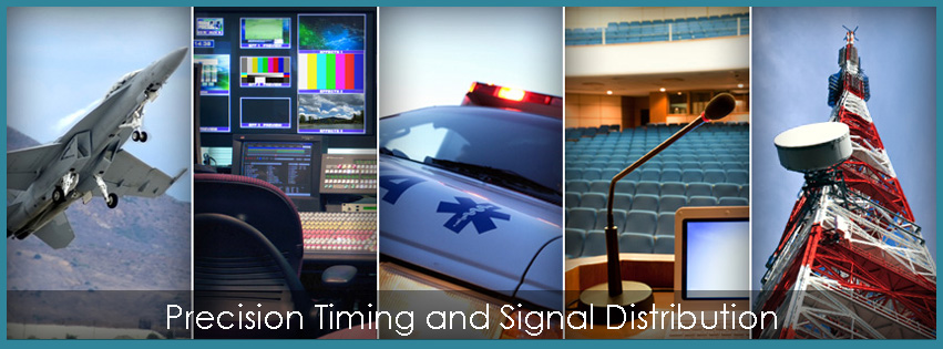 Precision Time and Signal Distribution Products for Broadcasting and Military uses. Including Precision Timing, Master Clocks, Signal Distribution, GPS, Timers